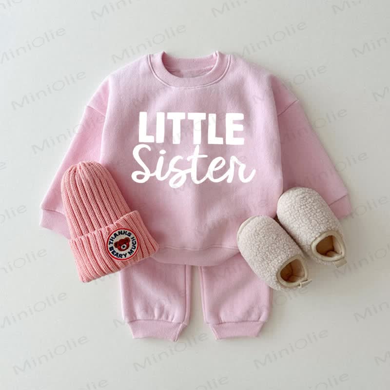 BIG/LITTLE SISTER Baby Pink 2-piece Set