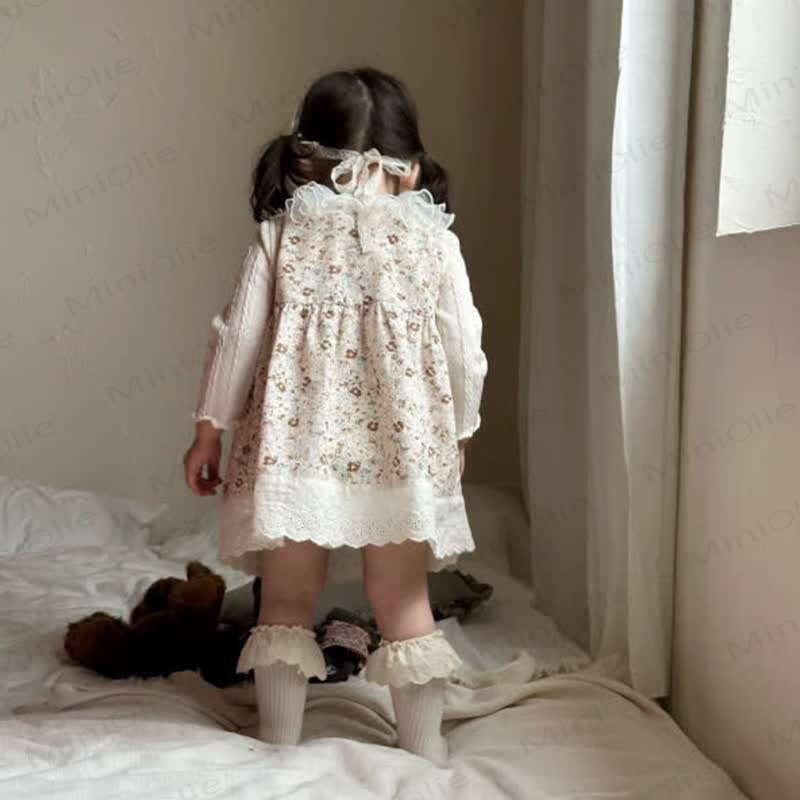 Baby Toddler Girls Flower Baby Collar Sleeveless Dress