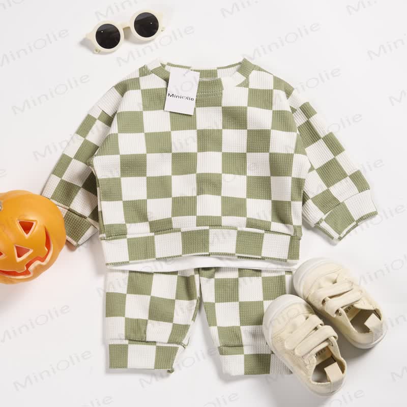 Baby Toddler Checkerboard Waffle 2-piece Set
