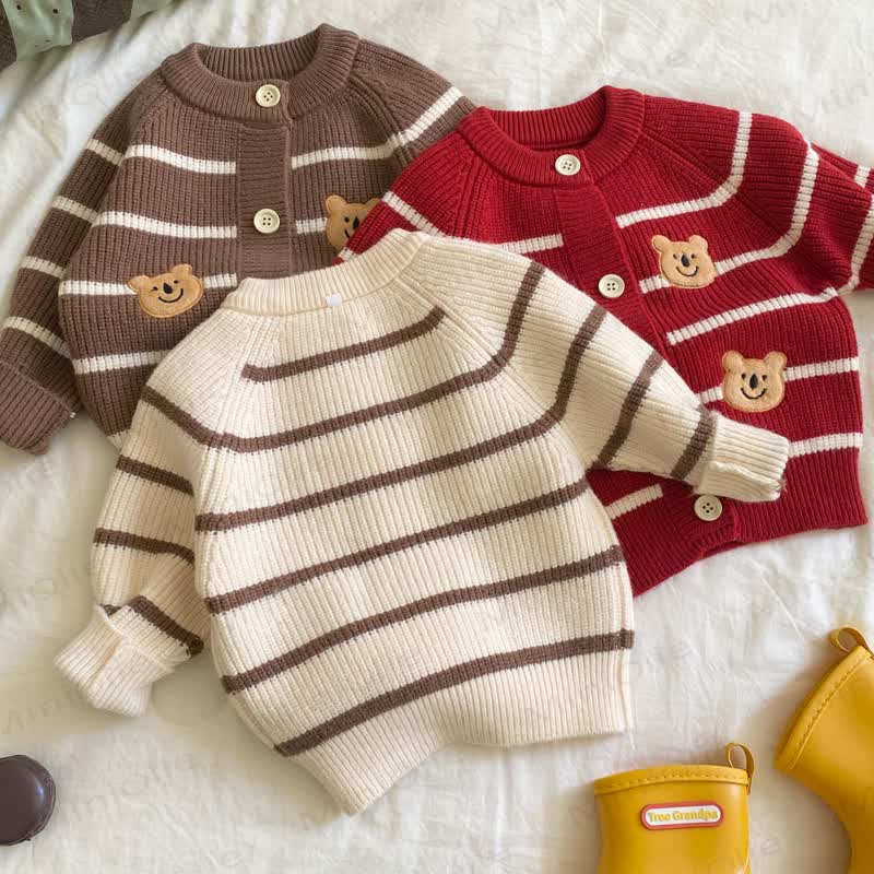 Baby Bear Striped Cardigan