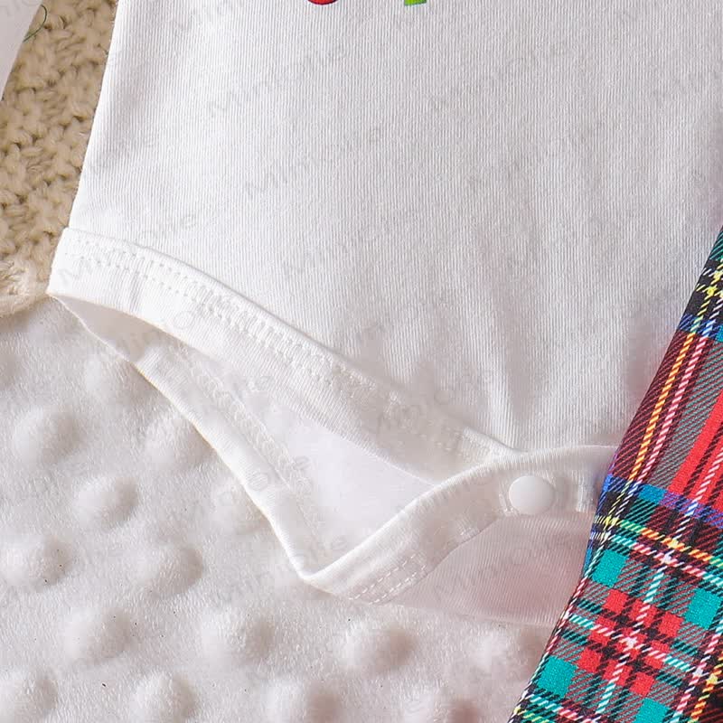 MY 1ST CHRISTMAS Baby Plaid 2-Piece Set with Hat