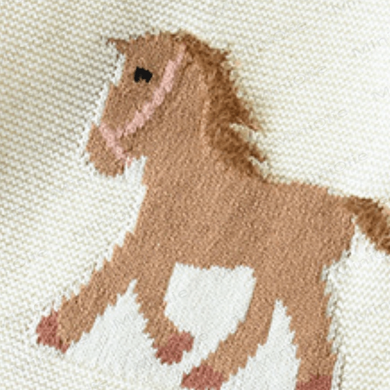 Kid Cute Horse Thicken Knit Sweater