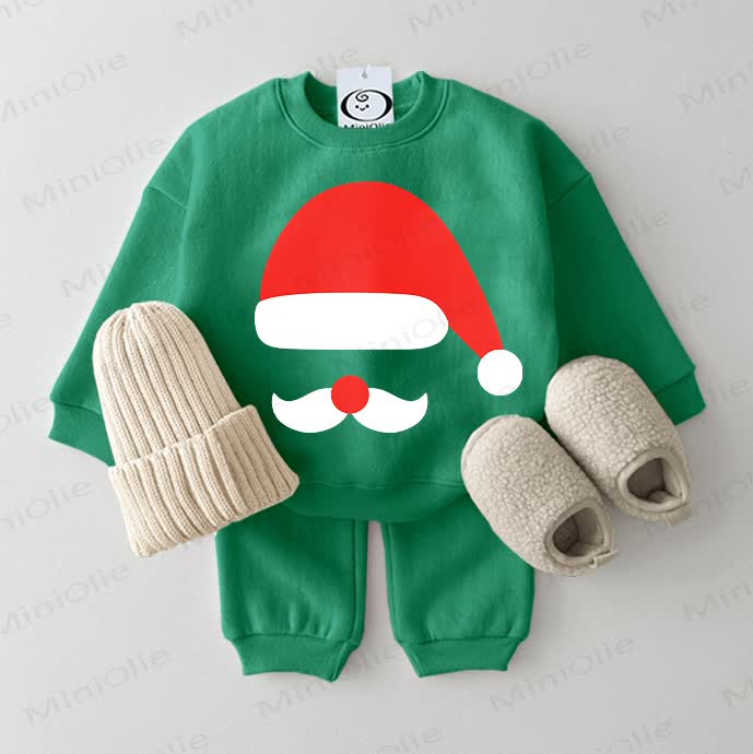 Baby Christmas Santa Claus 2-piece Green Set