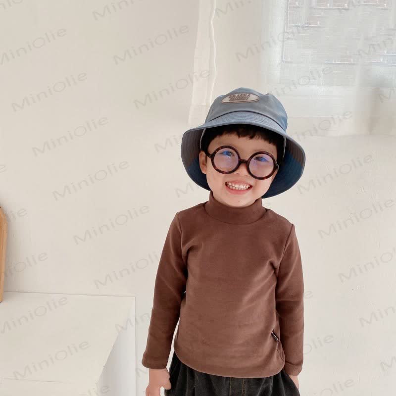 Toddler Retro Solid Color Soft T-shirt