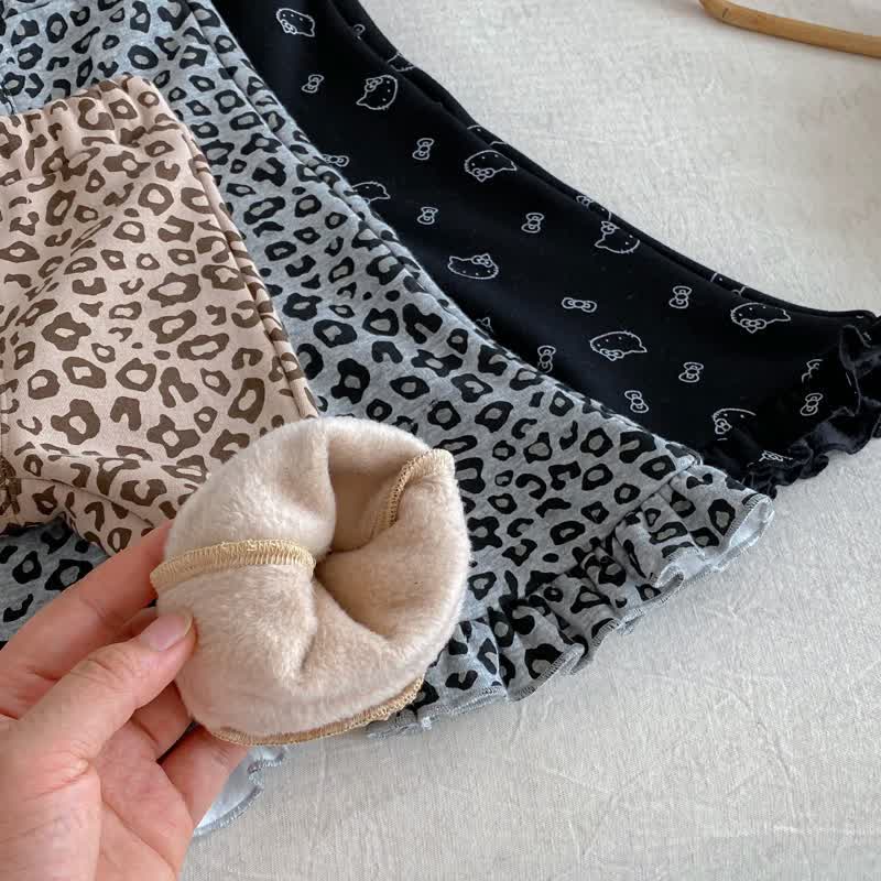 Baby Toddler Girl Leopard Fleece Pants
