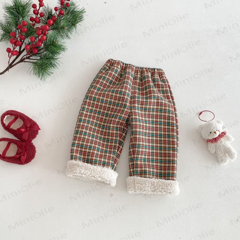 Baby Toddler Christmas Plaid 3-piece Set