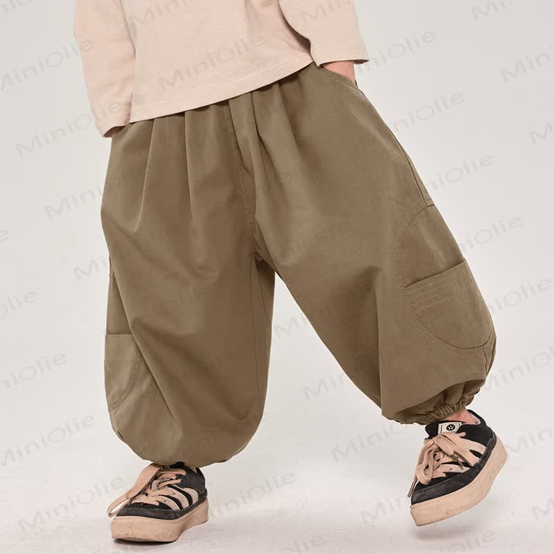 Toddler Plain Design Loose Jogger Pants