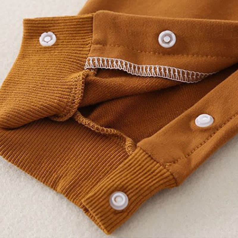 Baby Bear Color Block Romper with Hat