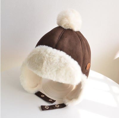 Baby Fleece Warm Hairball Hat