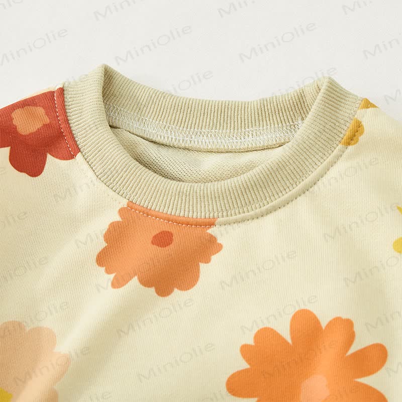 Baby Flower Sweatshirt and Pants 2-piece Set