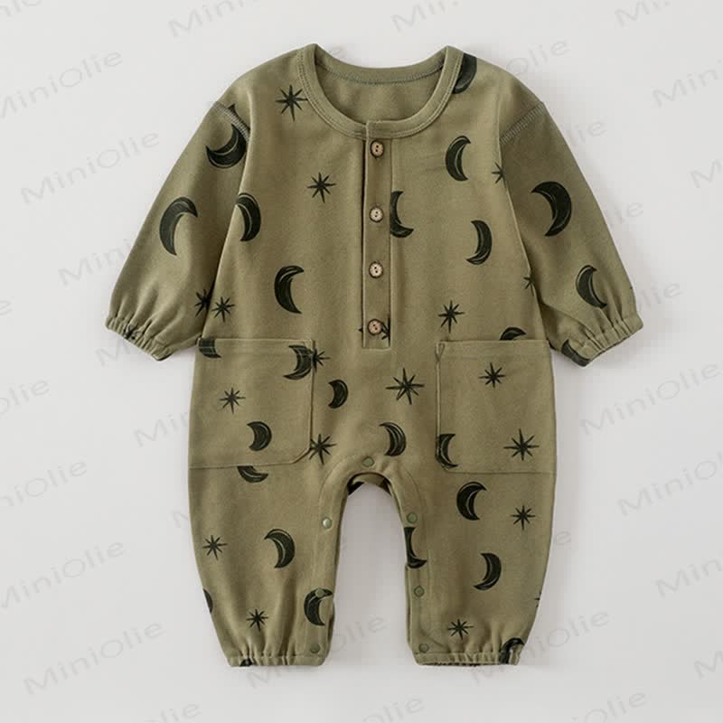 Baby Moon Dots Pajamas Romper