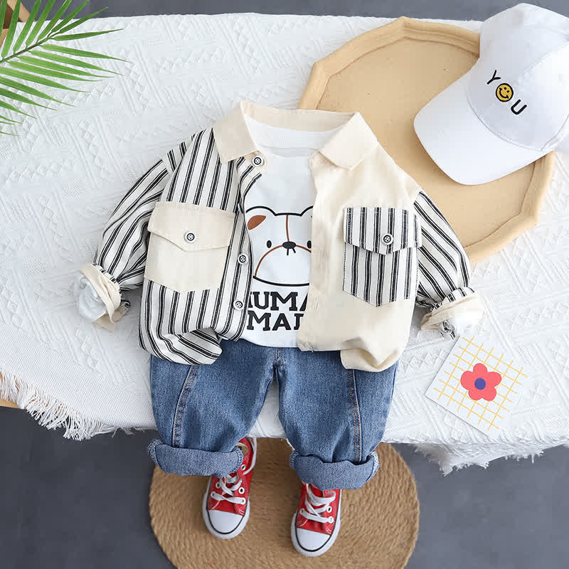 HUMAN MADE Baby 3-Piece Bear Denim Set