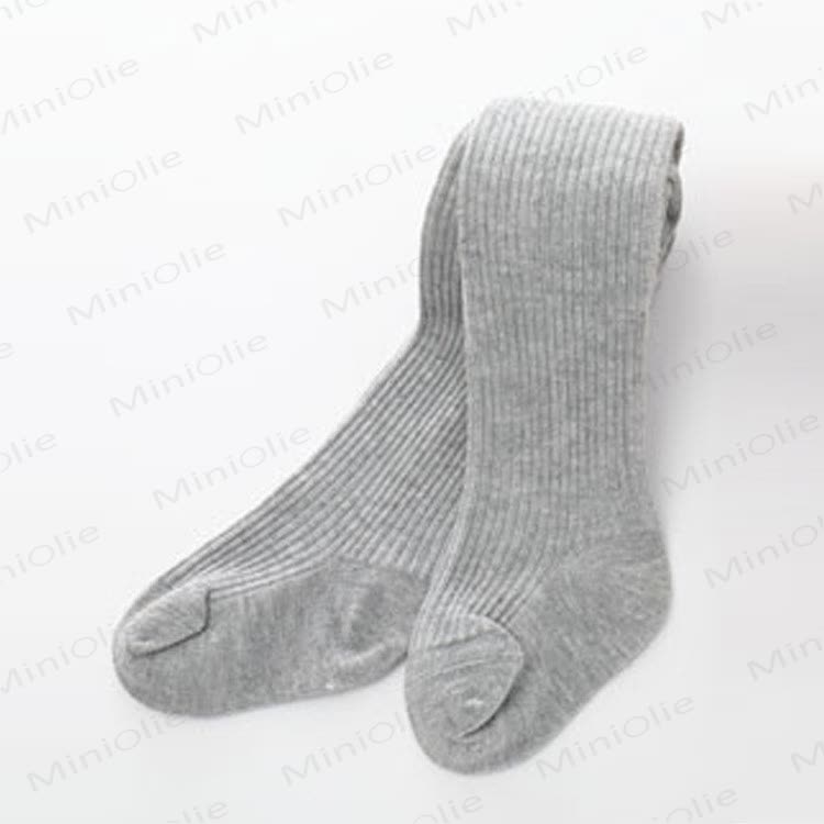 Baby Ribbed Solid Color Tights