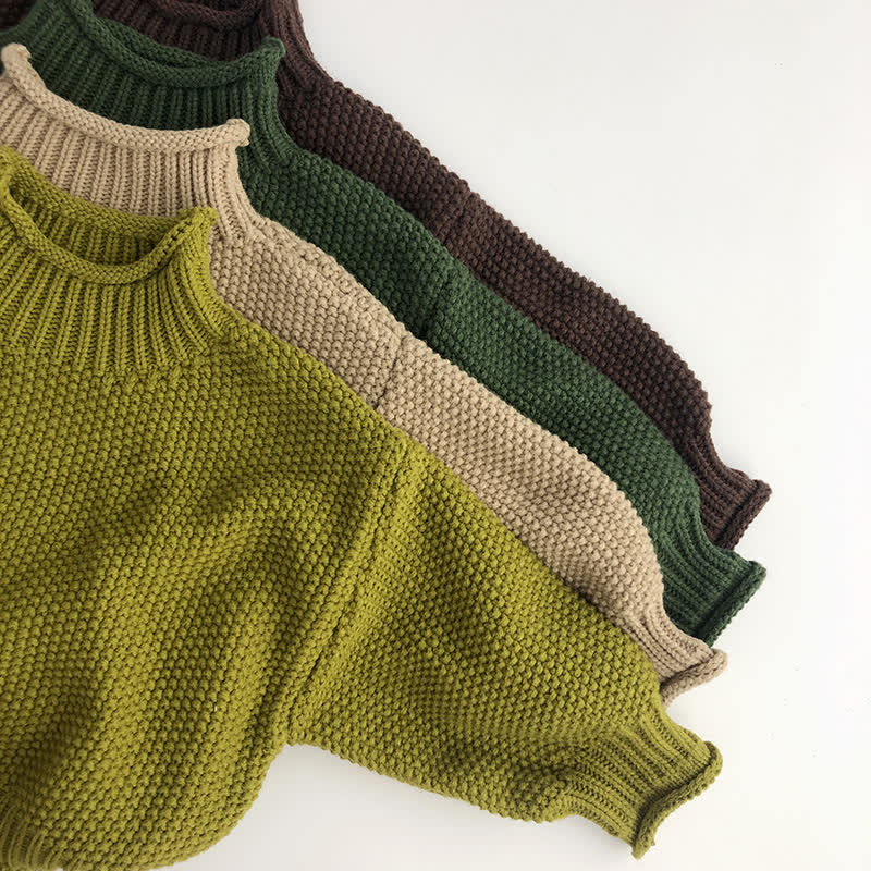 Toddler Boy Retro Turtleneck Sweater