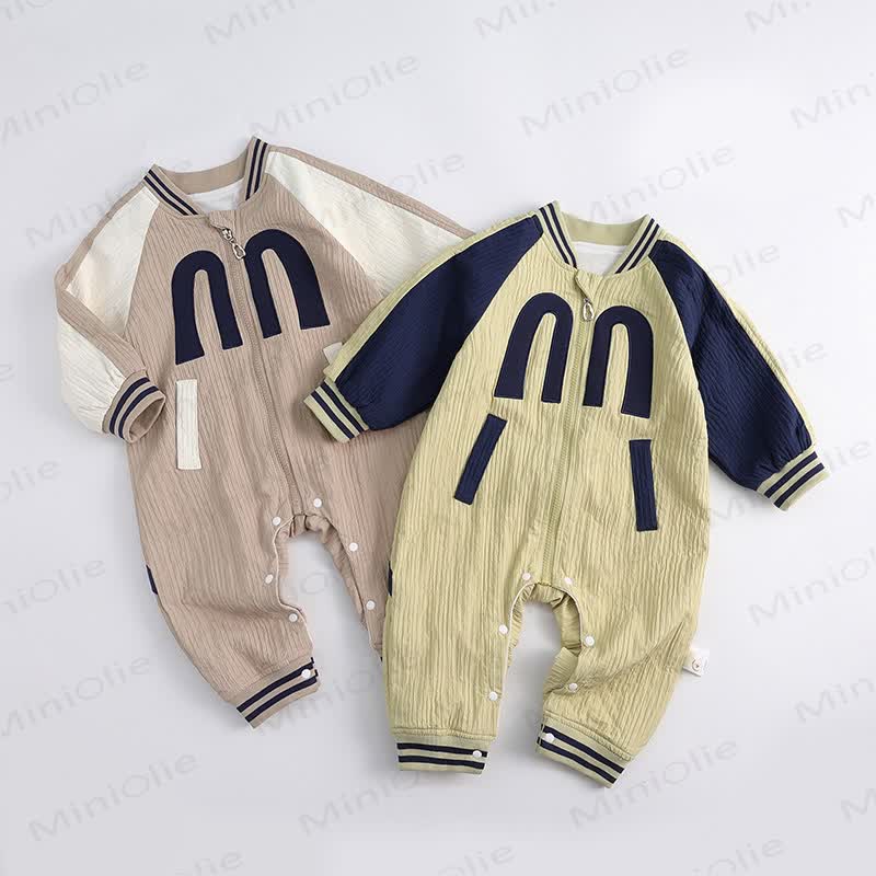 MONDAY Baby Contrast Sleeves Romper