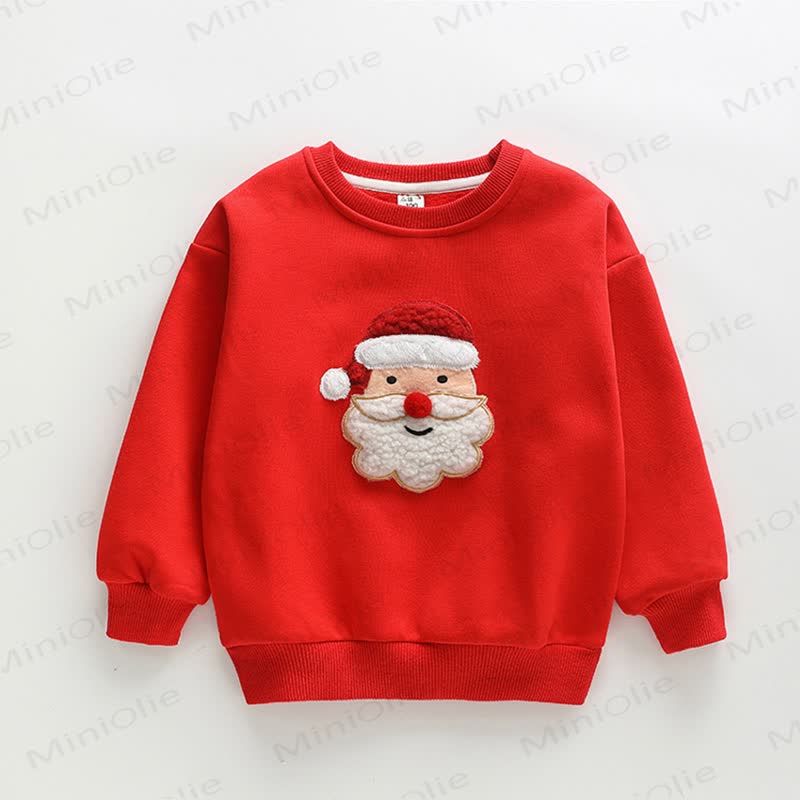 Family Matching Santa Claus Fleece Lined Sweatshirt