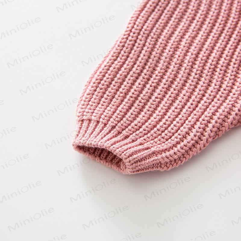 Baby Knitted Solid Color Simple Sweater