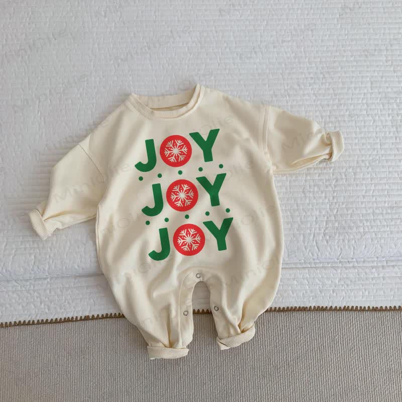 JOY JOY JOY Baby Beige Romper