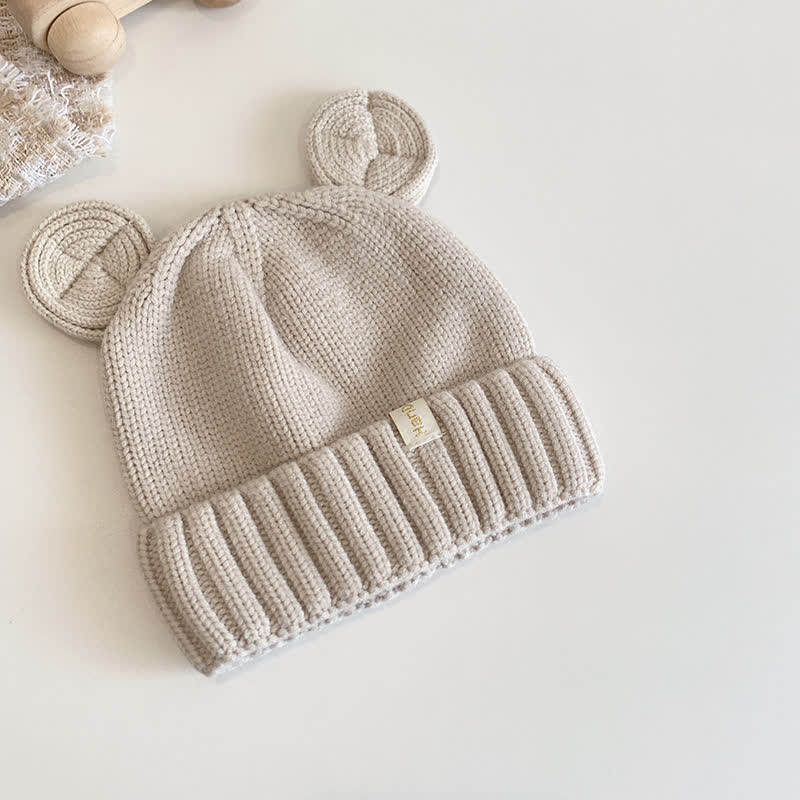 Baby Bear Ears Knitted Beanie