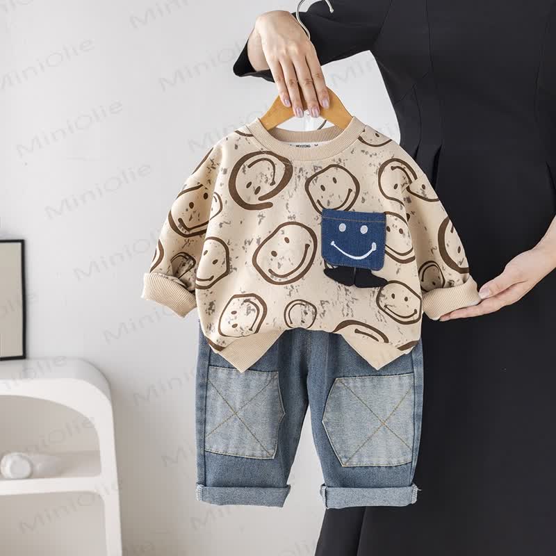 Baby Boy 2-Piece Denim Smile Set