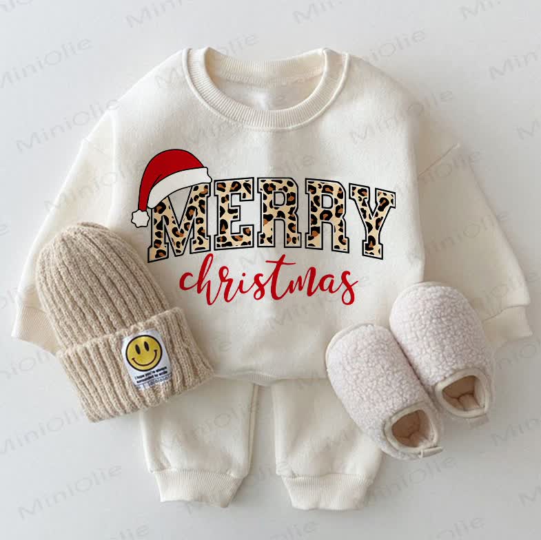 MERRY CHRISTMAS Baby 2-piece White Set