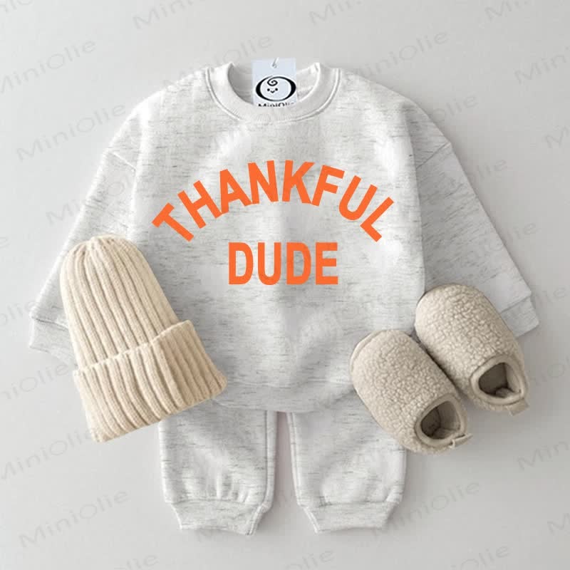 THANKFUL DUDE Baby 2-piece Light Grey Set