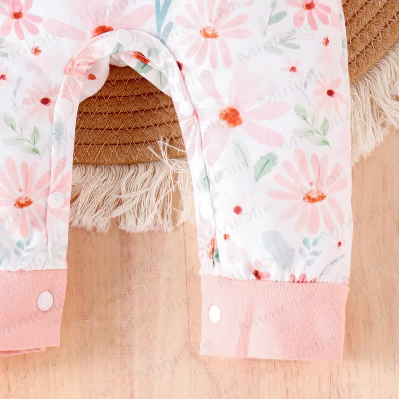 Baby Girl Flower Butterfly Romper with Headband