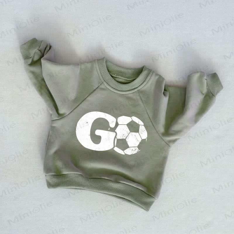 GO Baby Toddler Soccer Grey Green Sweatshirt