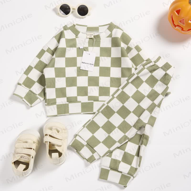 Baby Toddler Checkerboard Waffle 2-piece Set