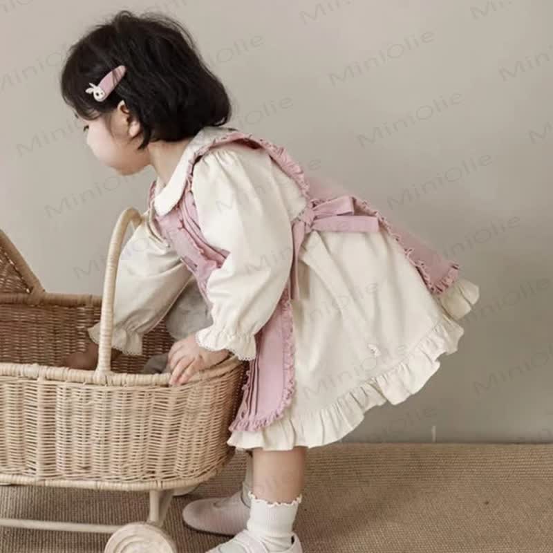 Toddler Girls Embroidered Bunny Flower Dress