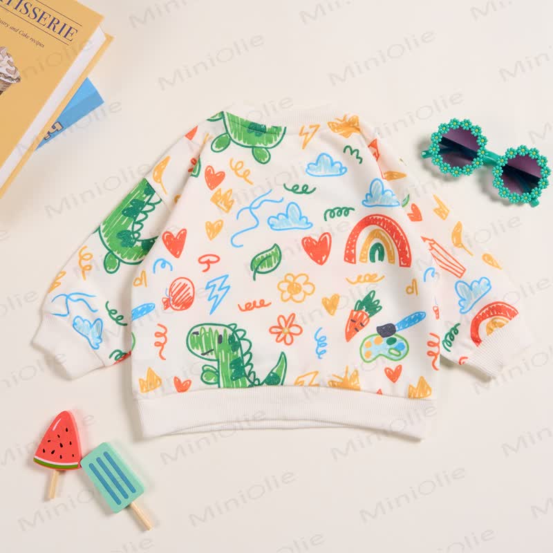 Baby Toddler Childlike Drawing Sweatshirt