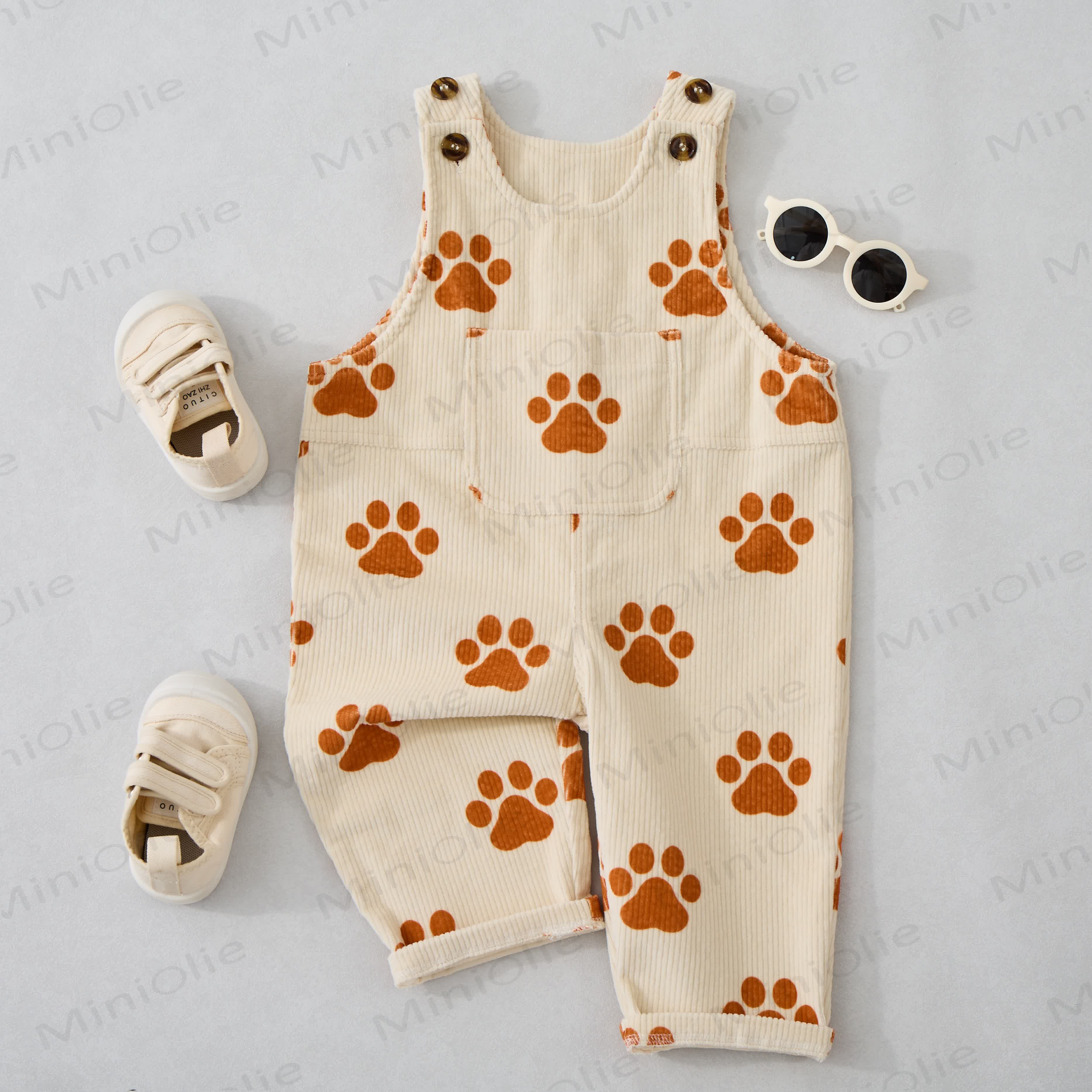 Baby Toddler Dog Paws Overalls