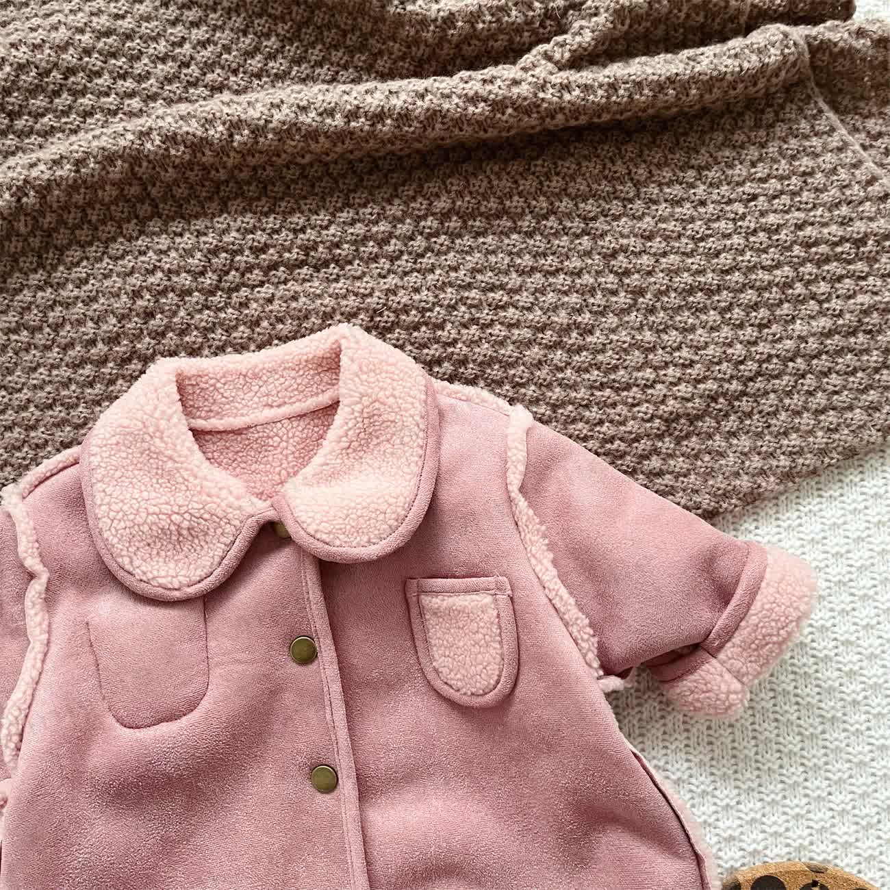 Baby Polo Reversible Fleece Romper