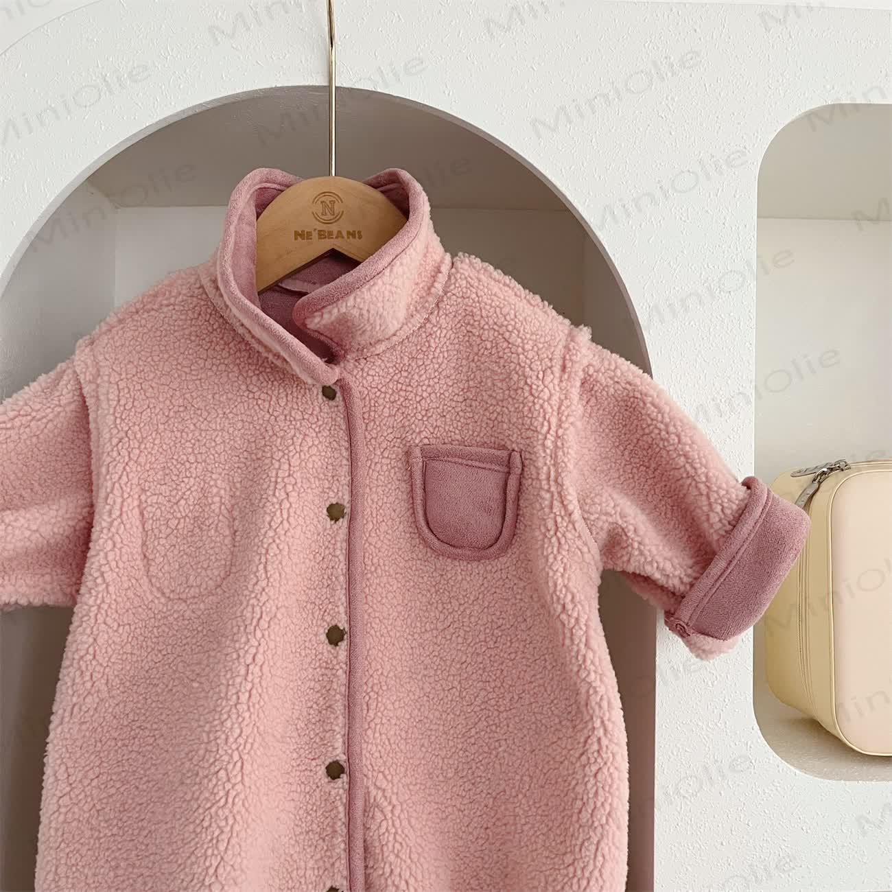 Baby Polo Reversible Fleece Romper