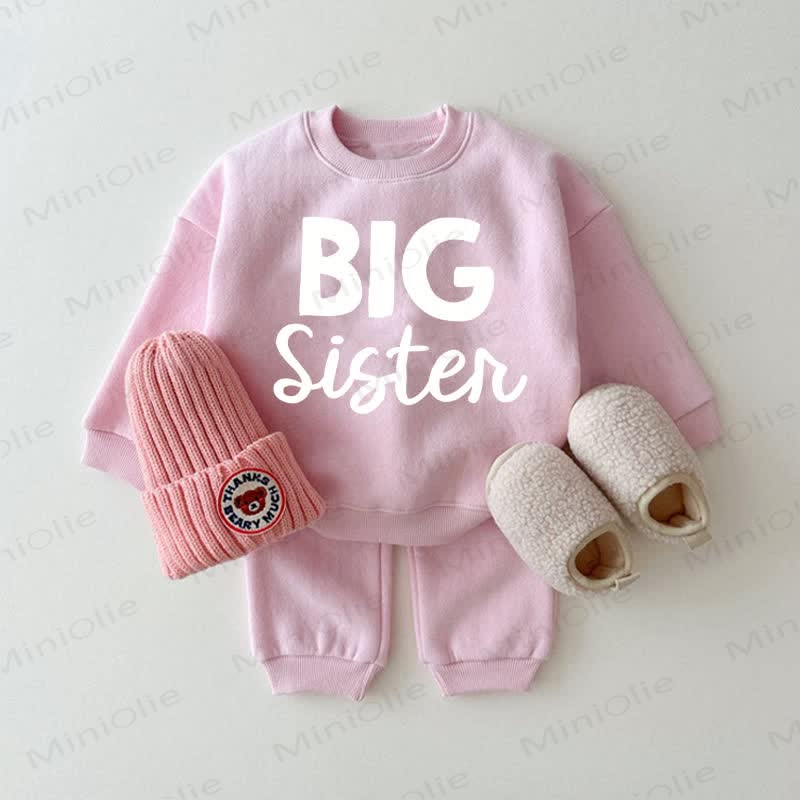 BIG/LITTLE SISTER Baby Pink 2-piece Set