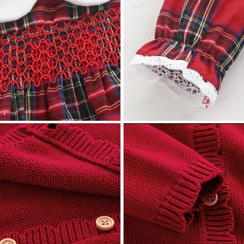 Baby Red Cardigan/Dress with headband