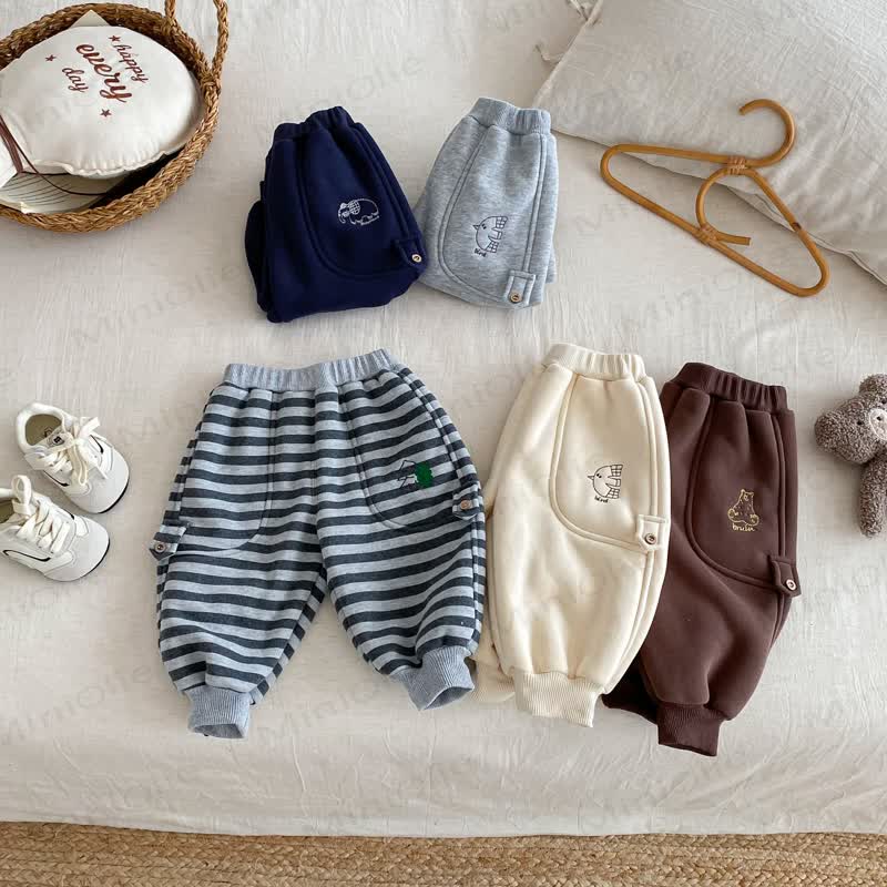 Baby Toddler Animal Fleece Lined Jogger Pants