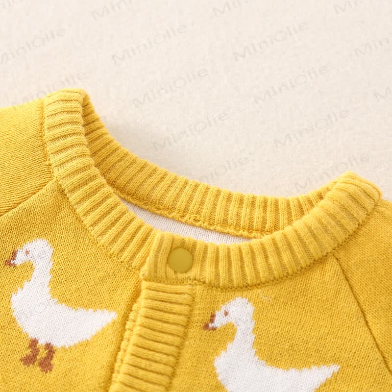 Baby Knitted Goose Yellow Romper
