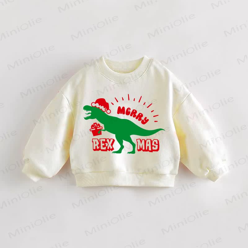 MERRY REXMAS Baby Toddler Dinosaur Sweatshirt