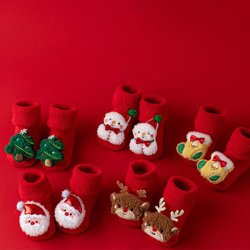 Baby Toddler Fleece Lined Christmas Socks