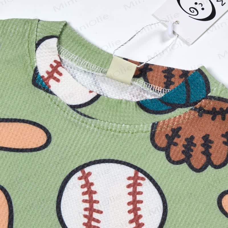 Baby Waffle Baseball Element 2-piece Set