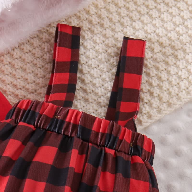 MY 1ST CHRISTMAS Baby Plaid 2-Piece Set with Hat