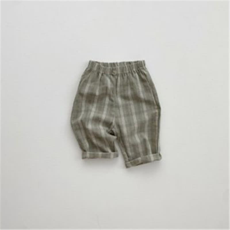 Baby British Style Plaid Pants