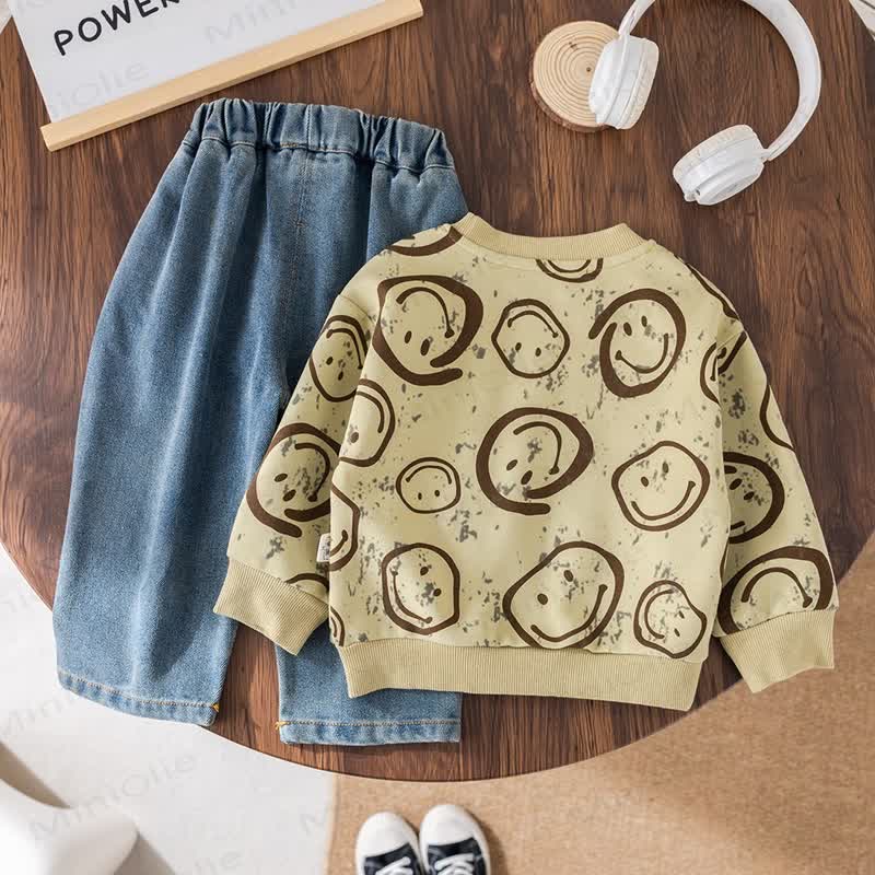 Baby Boy 2-Piece Denim Smile Set