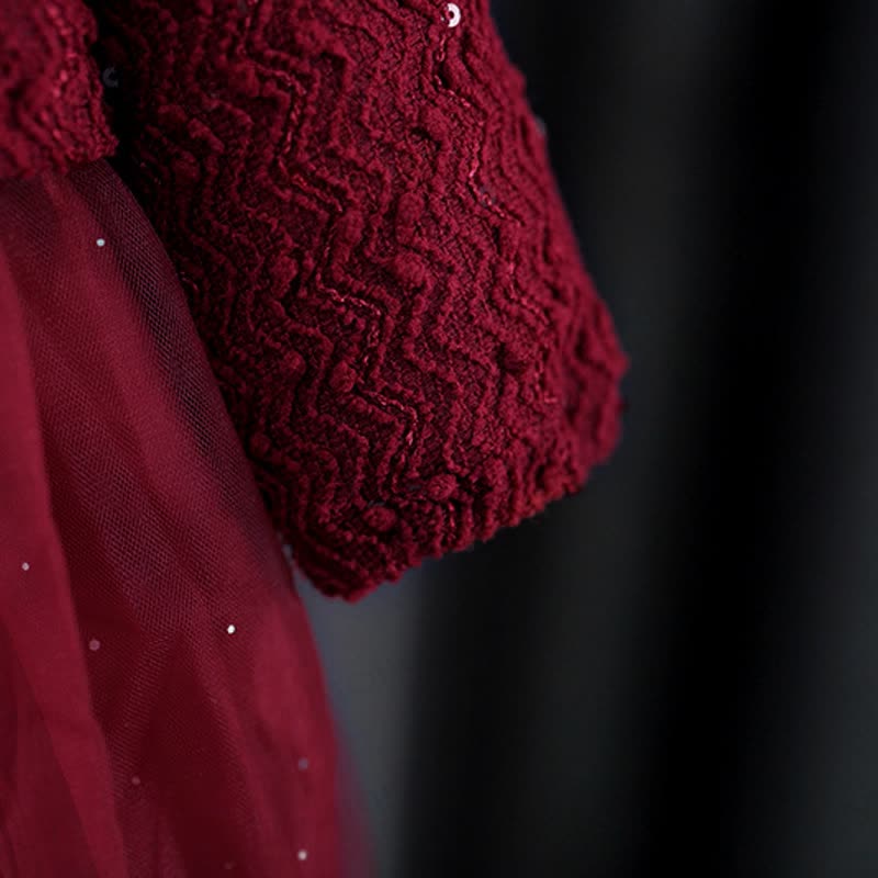 Baby Ribbed Mesh Dress and Cardigan