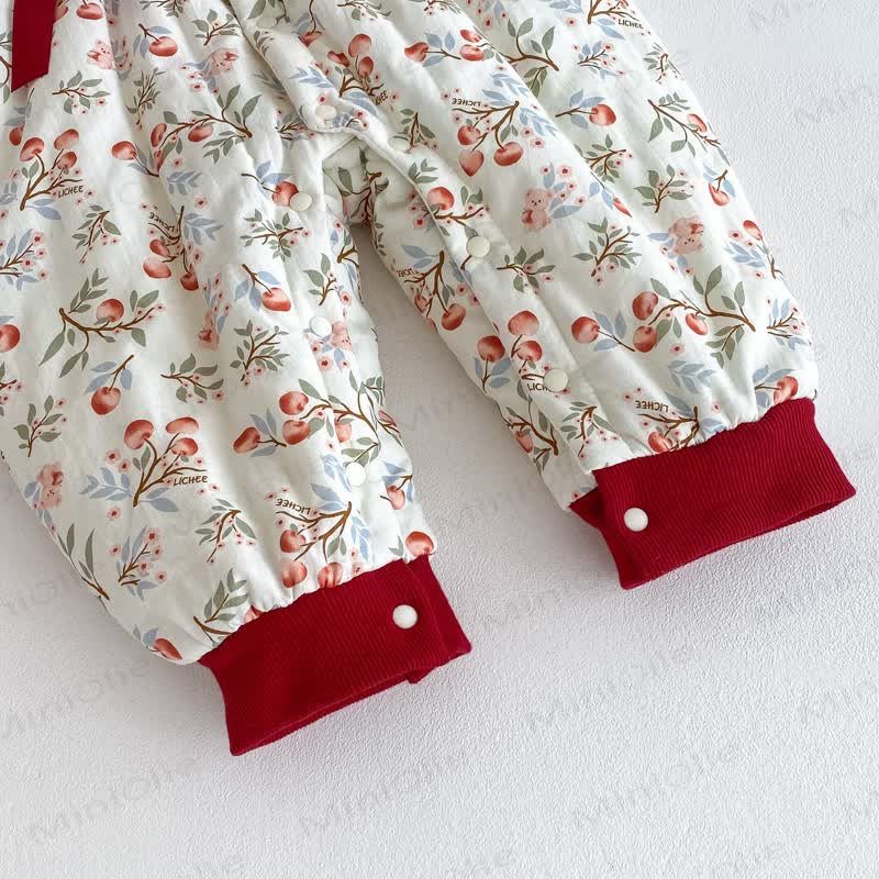 Baby Christmas Floral Romper