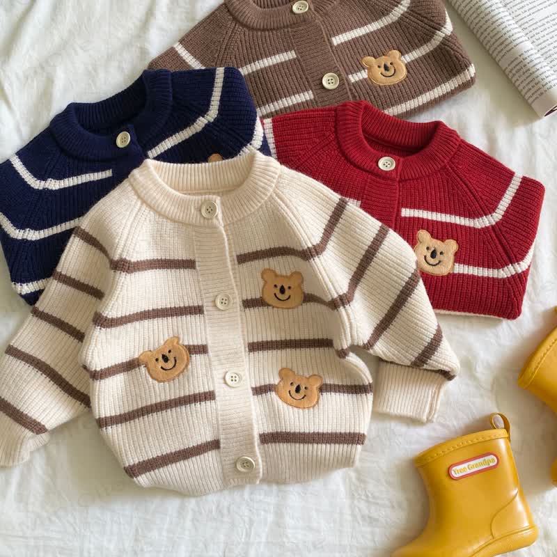 Baby Bear Striped Cardigan