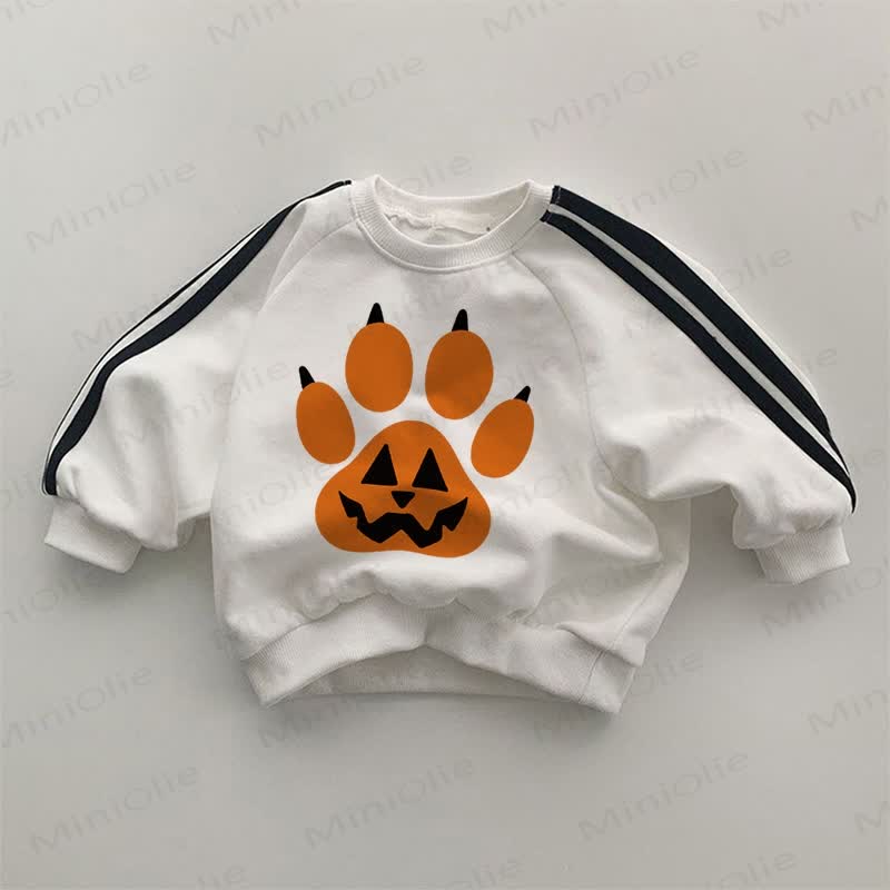 Baby Halloween Claw Print White Sweatshirt