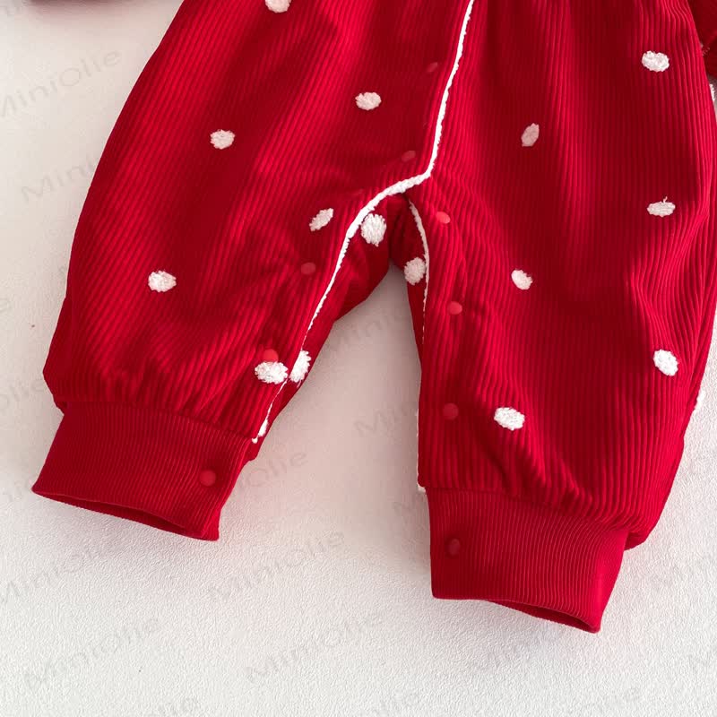 Baby Christmas Dot Romper