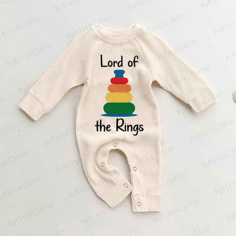 LORD OF THE RINGS Baby Waffle Beige Romper
